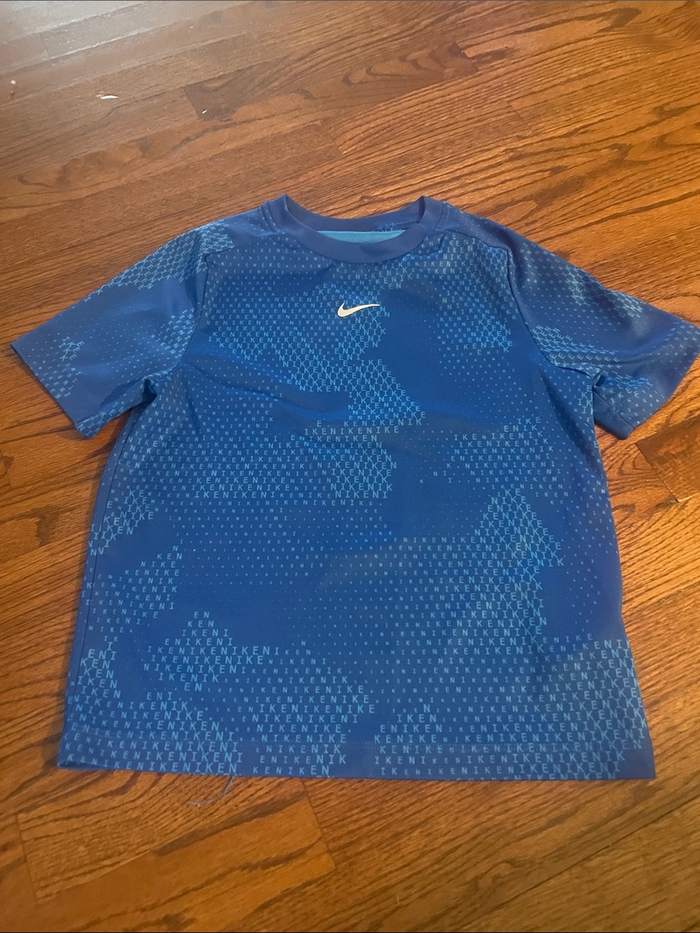 Nike Blue Short Sleeve Graphic Performance Tee
